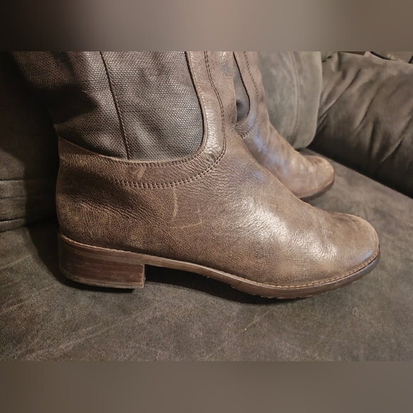 STUART WEITZMAN LUDLOW RIDING LEATHER BROWN BUCKLE BOOTS 10 M Gossip Girl - Picture 3 of 10